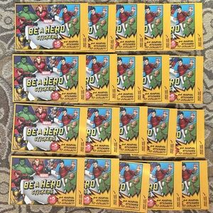20 Unopened Loblaws Marvel “Be A Hero” Sticker Packs 2025